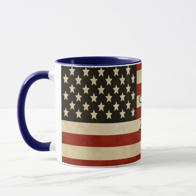 Vintage American Flag GIFTS Mug (Left)