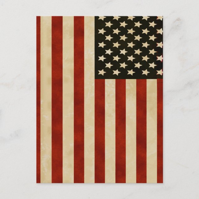 Vintage American Flag GIFTS Postcard (Front)