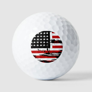 Vintage American Flag  Golf Balls
