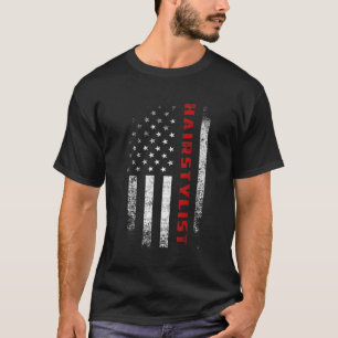 Vintage American Flag Hairstylist Apparel Patriot  T-Shirt