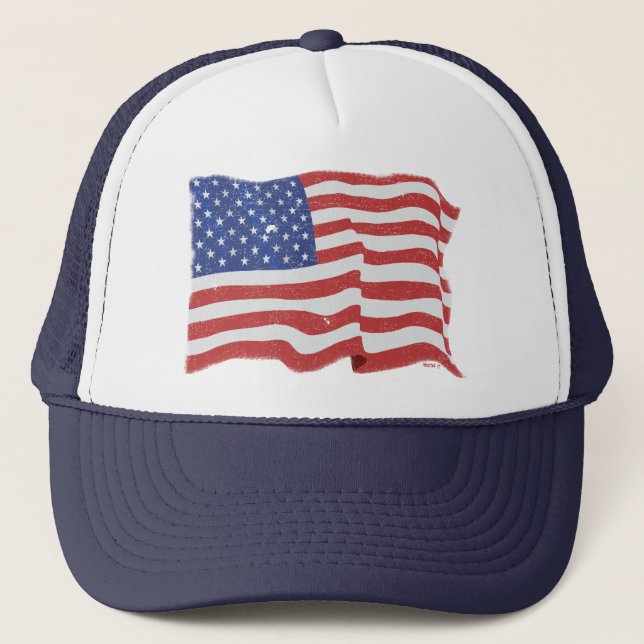 Vintage American Flag Hat (Front)