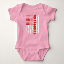 Vintage American Flag Heart Family Matching outfit