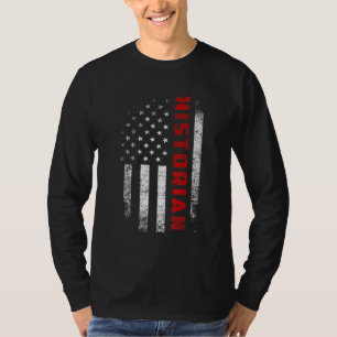 Vintage American Flag Historian Apparel Patriot Us T-Shirt