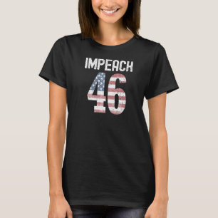 Vintage American Flag Impeach 46 T-Shirt