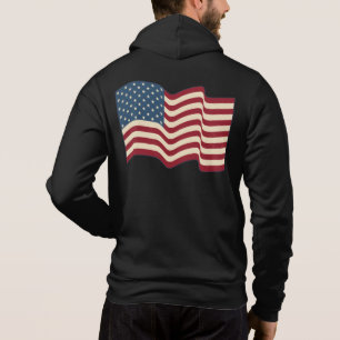 Vintage American Flag Jacket Hoodie
