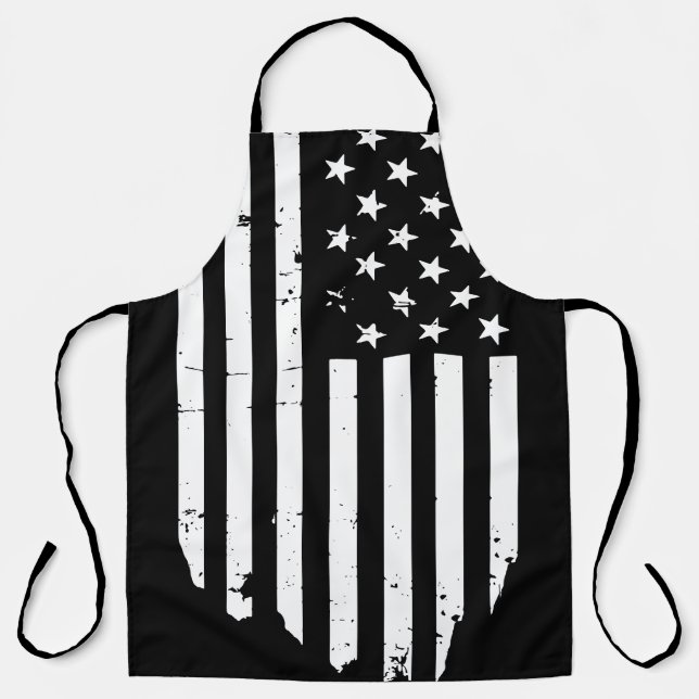 Vintage American Flag Kitchen Apron (Front)