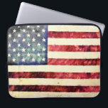 Vintage American Flag Laptop Sleeve<br><div class="desc">Enjoy this patriotic stars and stripes graphic design of a vintage American Flag.</div>