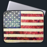 Vintage American Flag Laptop Sleeve<br><div class="desc">Enjoy this patriotic stars and stripes graphic design of a vintage American Flag.</div>