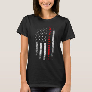 Vintage American Flag Mechanical Engineer Apparel T-Shirt