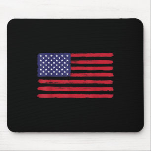 Vintage American Flag Memorial Day Veterans Mouse Mat