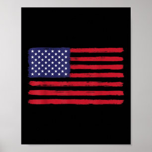 Vintage American Flag Memorial Day Veterans Poster