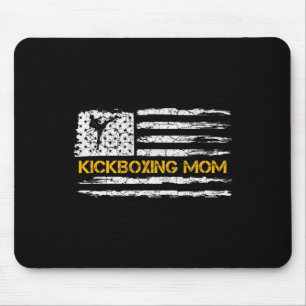 Vintage American Flag Mma Kickboxing Fighter Mom S Mouse Mat