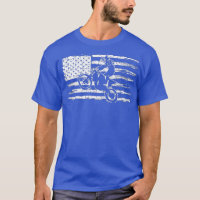 Vintage American Flag Motocross Dirt Bike Player