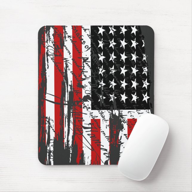 Vintage American Flag  Mouse Mat (With Mouse)