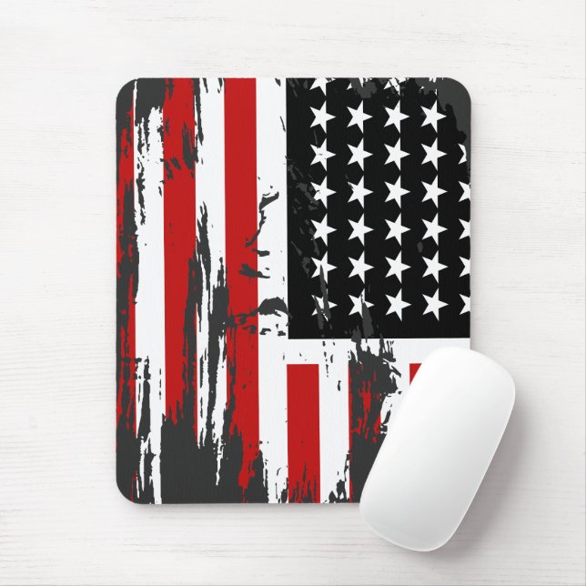 Vintage American Flag  Mouse Mat (With Mouse)
