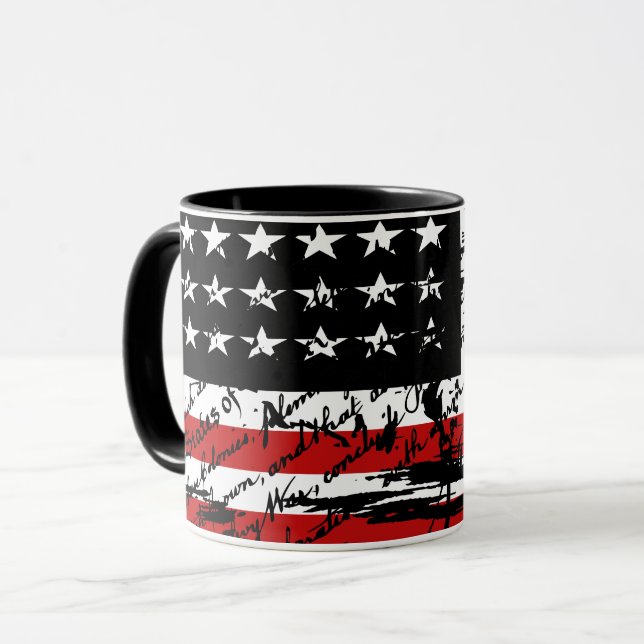 Vintage American Flag  Mug (Front Left)