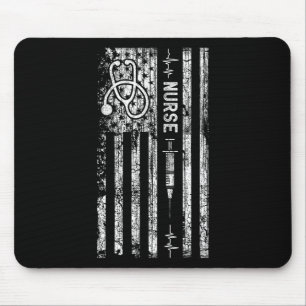 Vintage American Flag Nurse Mouse Mat