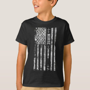 Vintage American Flag Nurse T-Shirt
