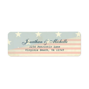 Vintage American Flag Patriotic Address