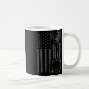 Vintage American Flag Piston Funny Muscle Car Mech Coffee Mug