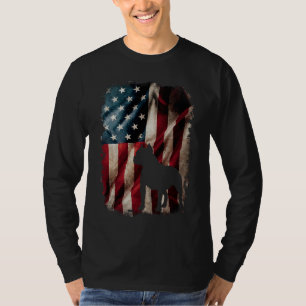 Vintage American flag Pitbull bully dog pit bull   T-Shirt