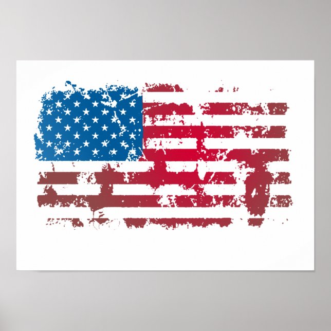 VINTAGE AMERICAN FLAG POSTER (Front)