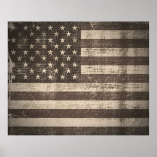 Vintage American Flag Poster