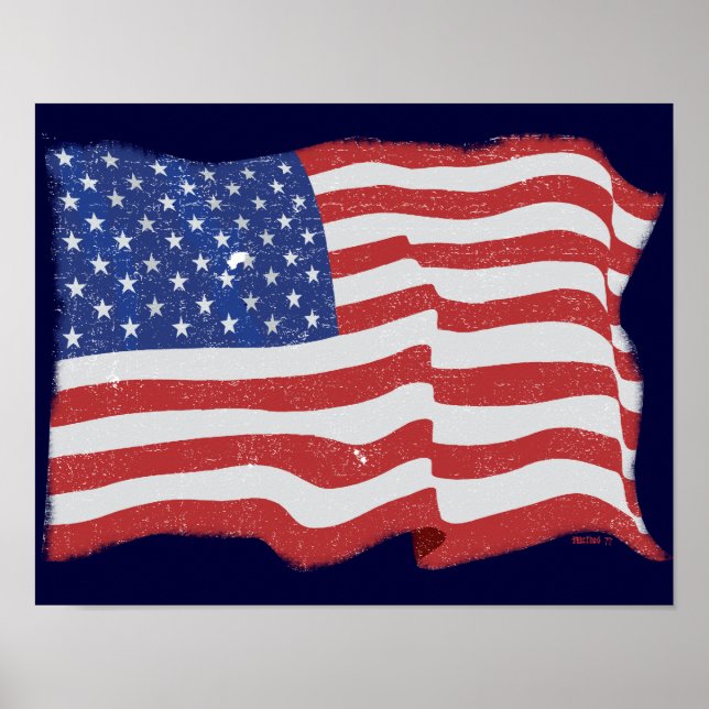 Vintage American Flag Posters (Front)
