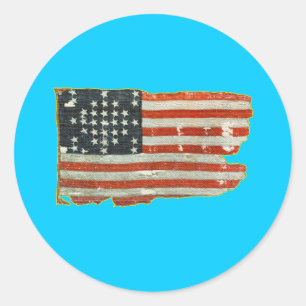 Vintage American Flag Products Classic Round Sticker