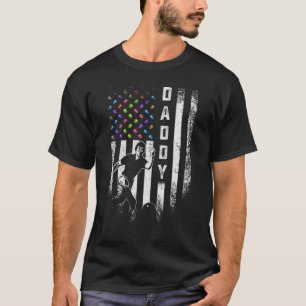 Vintage American Flag Proud Bowling Daddy Bowler S T-Shirt