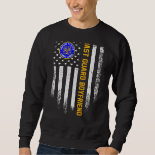 Vintage American Flag Proud Coast Guard Veteran Bo Sweatshirt