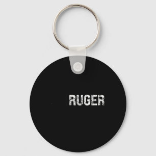Vintage American Flag Retro Ruger Usa Family Match Key Ring