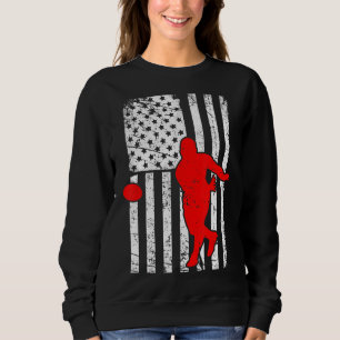 Vintage American Flag Rugby Team Retro 4th July Sweatshirt