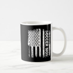 Vintage American Flag Soccer Mom Football Fans Wom Coffee Mug