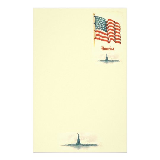 Vintage American Flag Stationery | Zazzle.co.uk