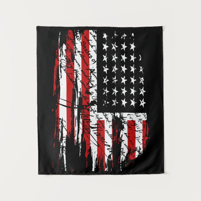 Vintage American Flag Tapestry (Front)