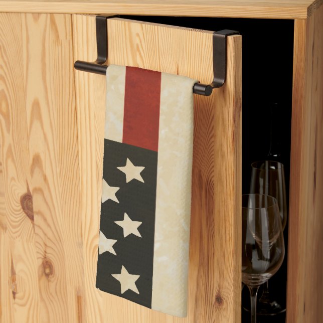 Vintage American Flag Tea Towel (Thirds Fold)