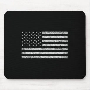 Vintage American Flag Tee Women Men Usa Patriotic Mouse Mat