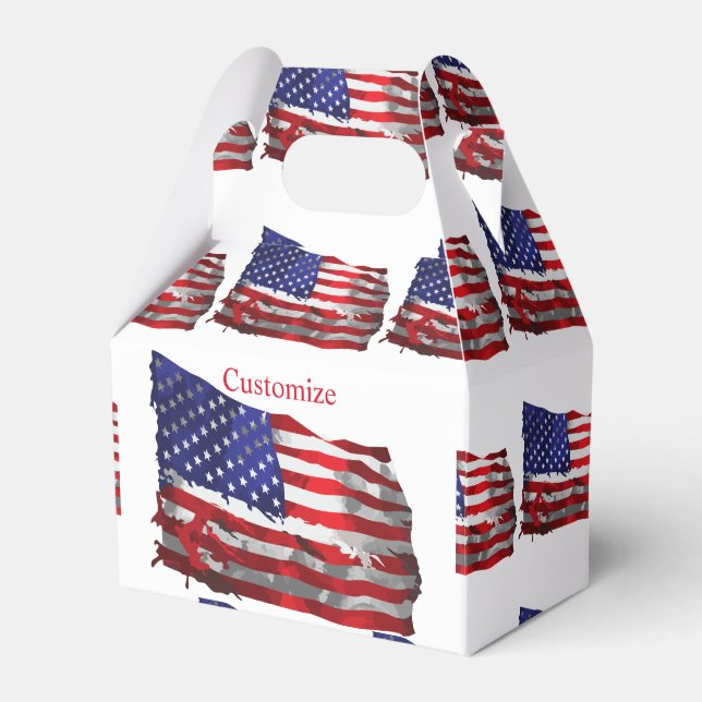 Vintage American Flag Thunder_Cove Favour Box (Front Side)