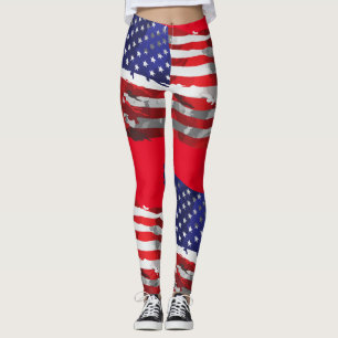 Vintage American Flag Thunder_Cove Leggings
