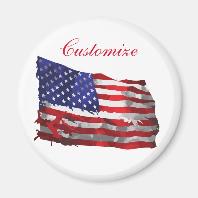 Vintage American Flag Thunder_Cove Magnet (Front)