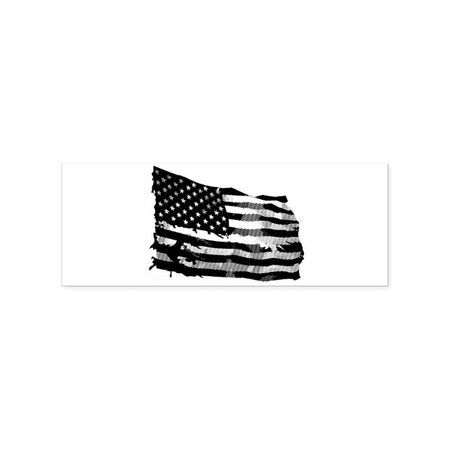 Vintage American Flag Thunder_Cove Rubber Stamp (Imprint)
