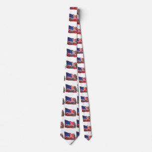 Vintage American Flag Thunder_Cove Tie