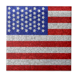 Vintage American Flag tile