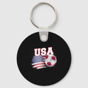 Vintage American Flag Usa Soccer Ball Football T S Key Ring