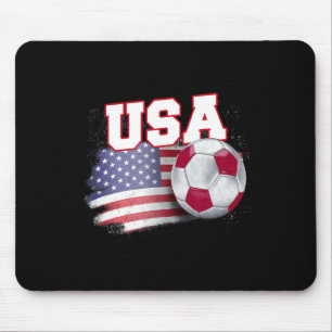 Vintage American Flag Usa Soccer Ball Football T S Mouse Mat