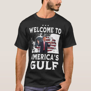 Vintage American Flag Welcome To America's Gulf 1 T-Shirt