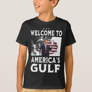 Vintage American Flag Welcome To America's Gulf T-Shirt