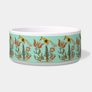 Vintage American Folk Art Tulip Bird Custom Colour