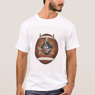 Vintage American Football Bulldog Mascot Logo - Re T-Shirt